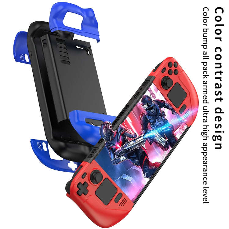 GKK For Steam Deck Color Contrast Anti-fall Game Console Case(Black)