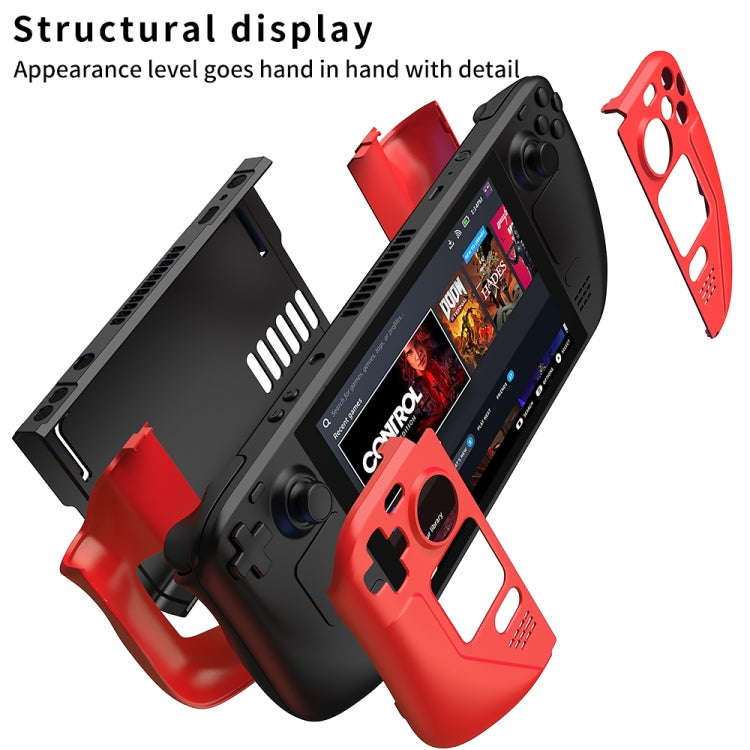 GKK For Steam Deck Color Contrast Anti-fall Game Console Case(Black)