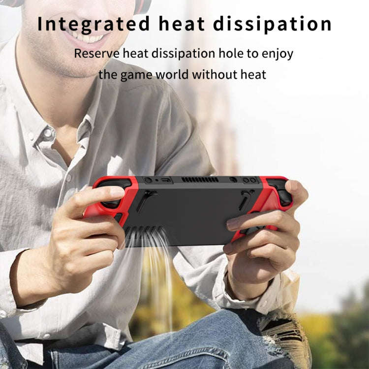 GKK For Steam Deck Color Contrast Anti-fall Game Console Case(Black)