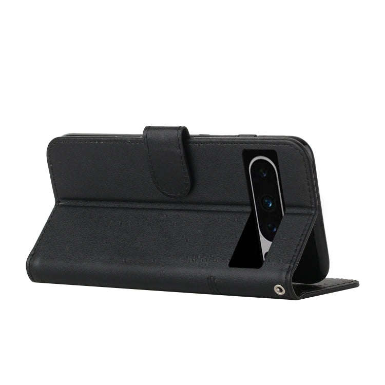 For Google Pixel 8 Pro Stitching Calf Texture Buckle Leather Phone Case(Black)