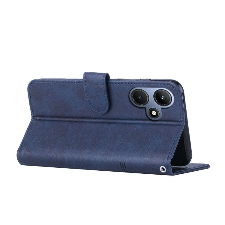 For Infinix Hot 30i Stitching Calf Texture Buckle Leather Phone Case(Blue)