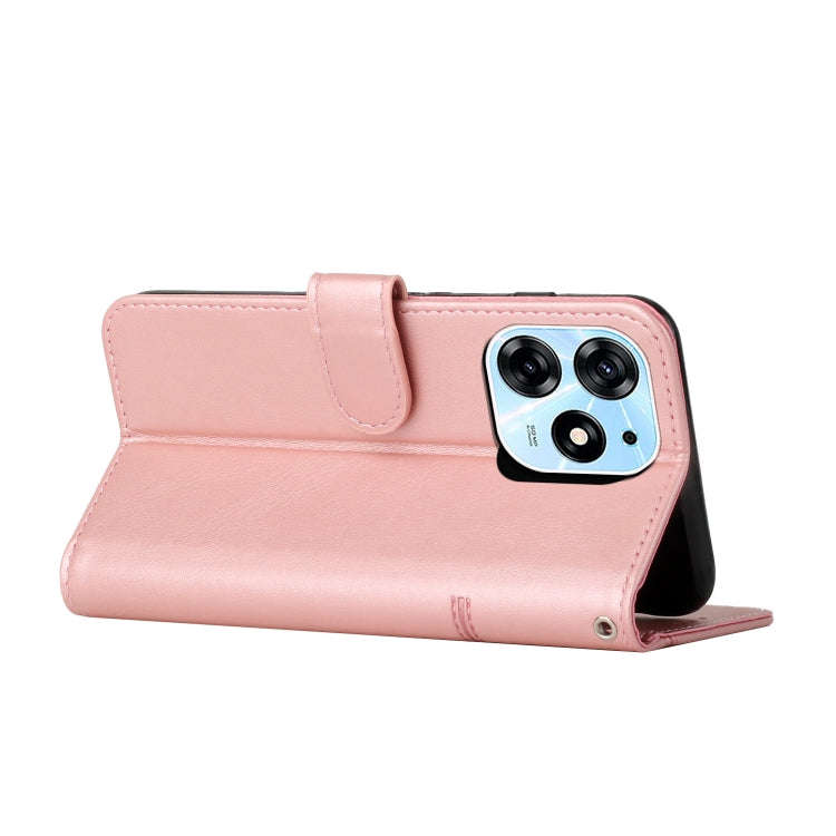 For Tecno Spark 10 Pro Stitching Calf Texture Buckle Leather Phone Case(Rose Gold)