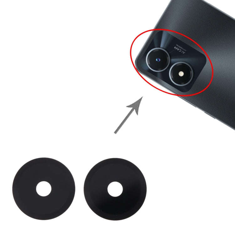For vivo Y02S 10pcs Back Camera Lens
