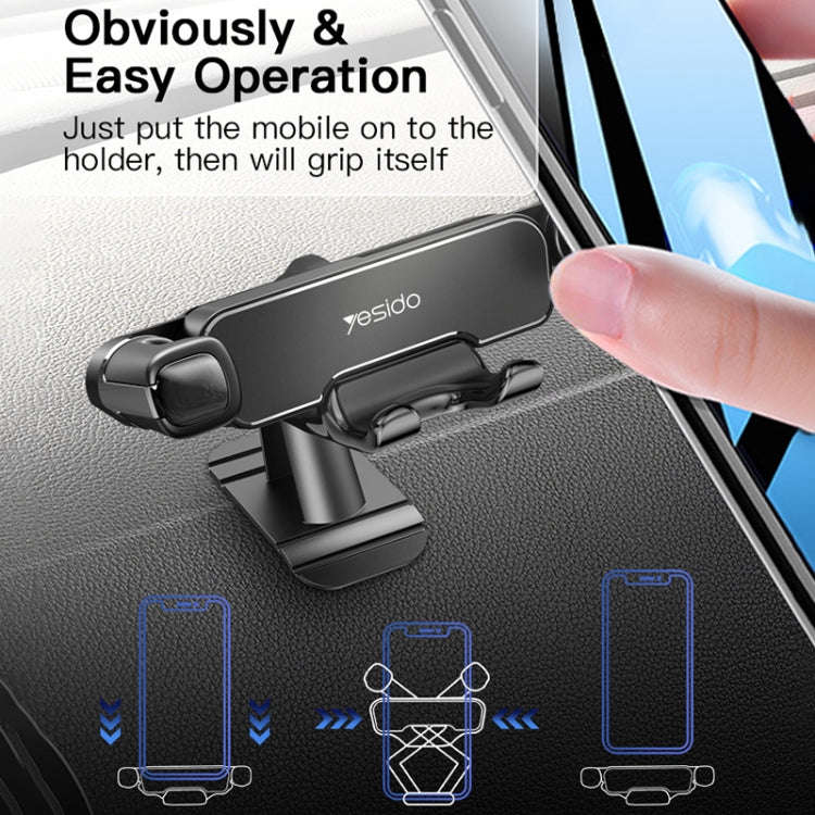Yesido C90 Car Center Console Paste Magnetic Gravity Mobile Phone Holder(Black)
