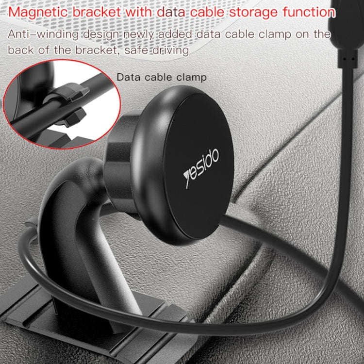 Yesido C91 Car Center Console Paste Magsafe Magnetic Phone Tablet Holder(Black)