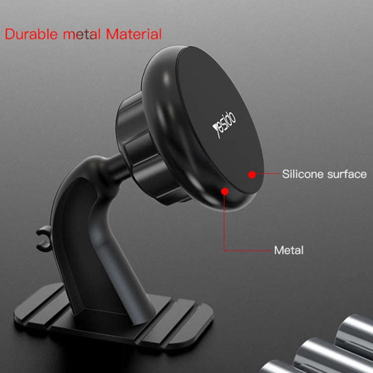 Yesido C91 Car Center Console Paste Magsafe Magnetic Phone Tablet Holder(Black)