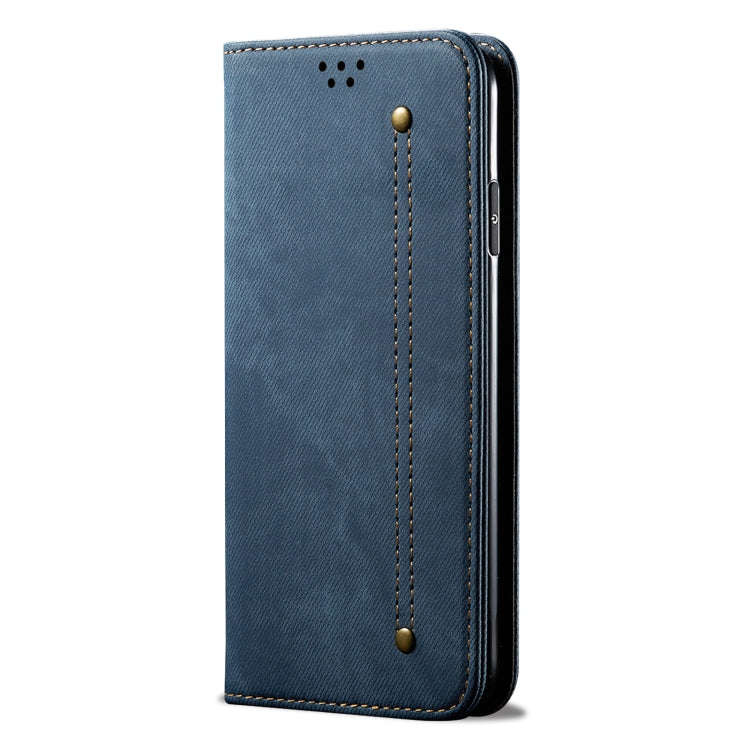 For Huawei Nova 11 Pro Denim Texture Casual Style Horizontal Flip Leather Case(Blue)