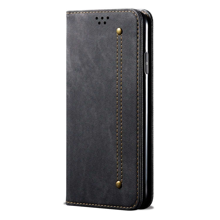 For Huawei Nova 11 Denim Texture Casual Style Horizontal Flip Leather Case(Black)
