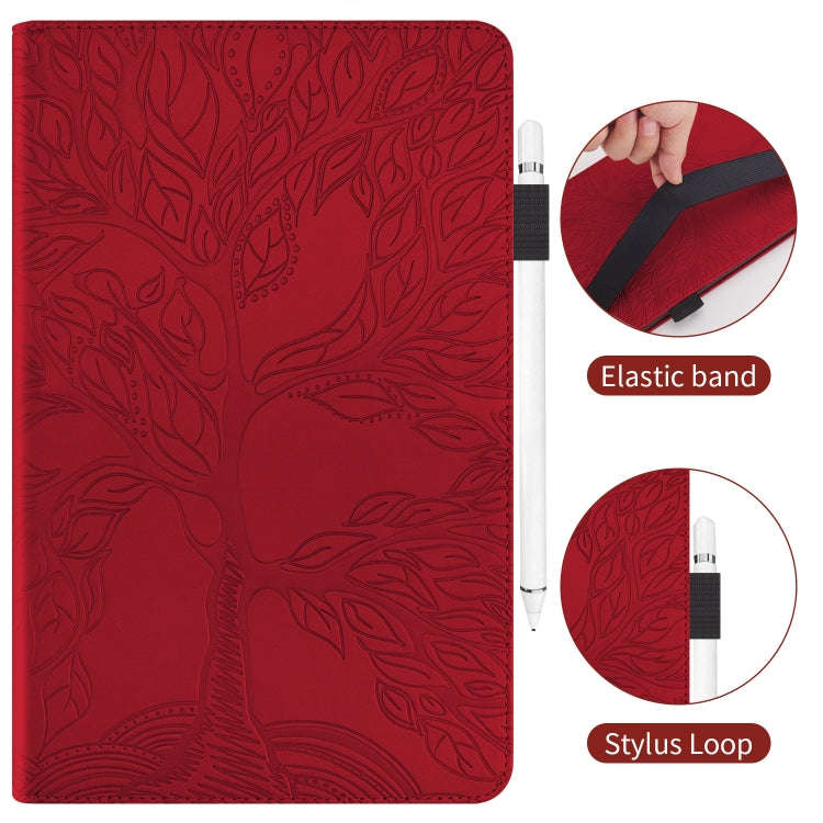 For Amazon Kindle 6 2022 Life Tree Series Horizontal Flip Leather Tablet Case(Red)