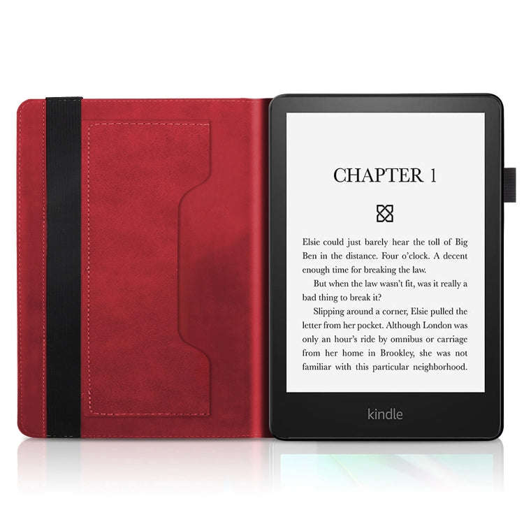 For Amazon Kindle 6 2022 Life Tree Series Horizontal Flip Leather Tablet Case(Red)