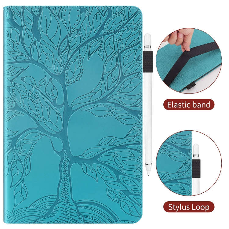 For Amazon Kindle 6 2022 Life Tree Series Horizontal Flip Leather Tablet Case(Blue)