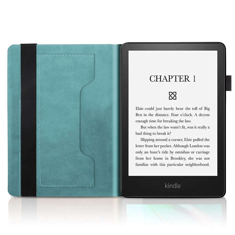 For Amazon Kindle 6 2022 Life Tree Series Horizontal Flip Leather Tablet Case(Blue)
