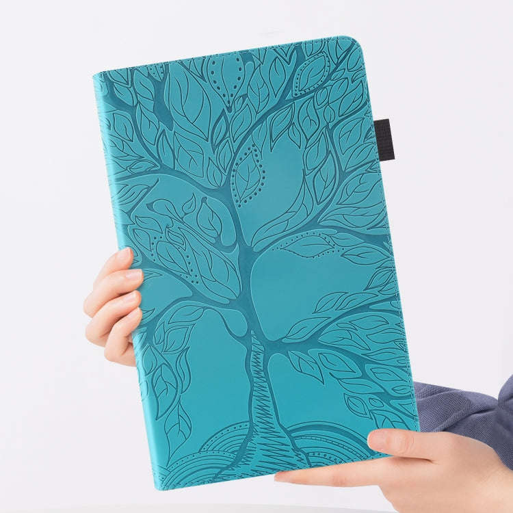For Amazon Kindle 6 2022 Life Tree Series Horizontal Flip Leather Tablet Case(Blue)