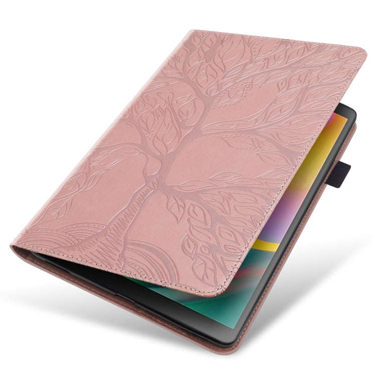 For Amazon Kindle 6 2022 Life Tree Series Horizontal Flip Leather Tablet Case(Rose Gold)