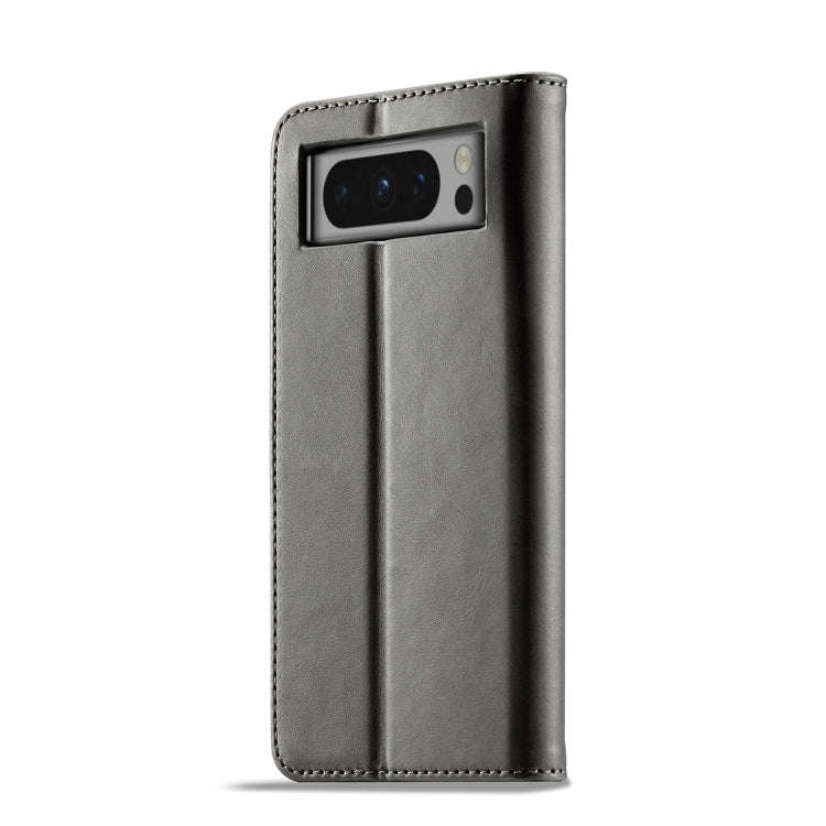 For Google Pixel 8 Pro LC.IMEEKE Calf Texture Horizontal Flip Leather Case(Grey)