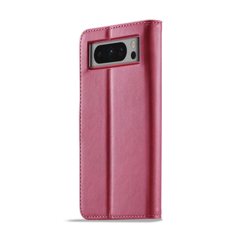 For Google Pixel 8 Pro LC.IMEEKE Calf Texture Horizontal Flip Leather Case(Red)