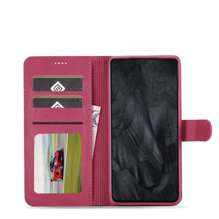 For Google Pixel 8 Pro LC.IMEEKE Calf Texture Horizontal Flip Leather Case(Red)