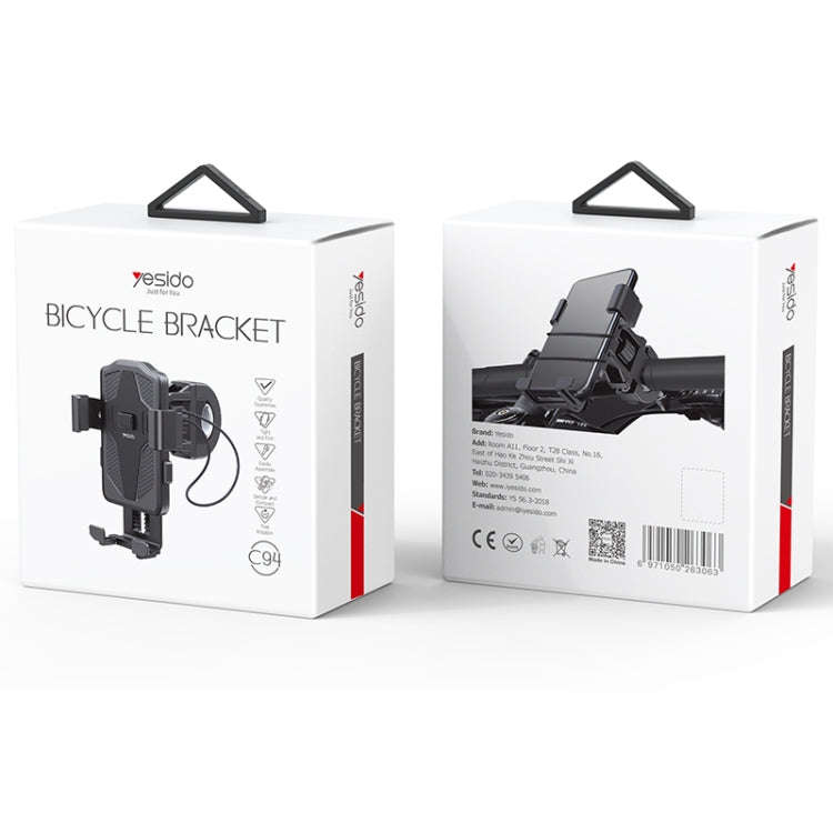 Yesido C94 Bicycle / Motorcycle Elastic Clip Phone Navigation Bracket(Black)