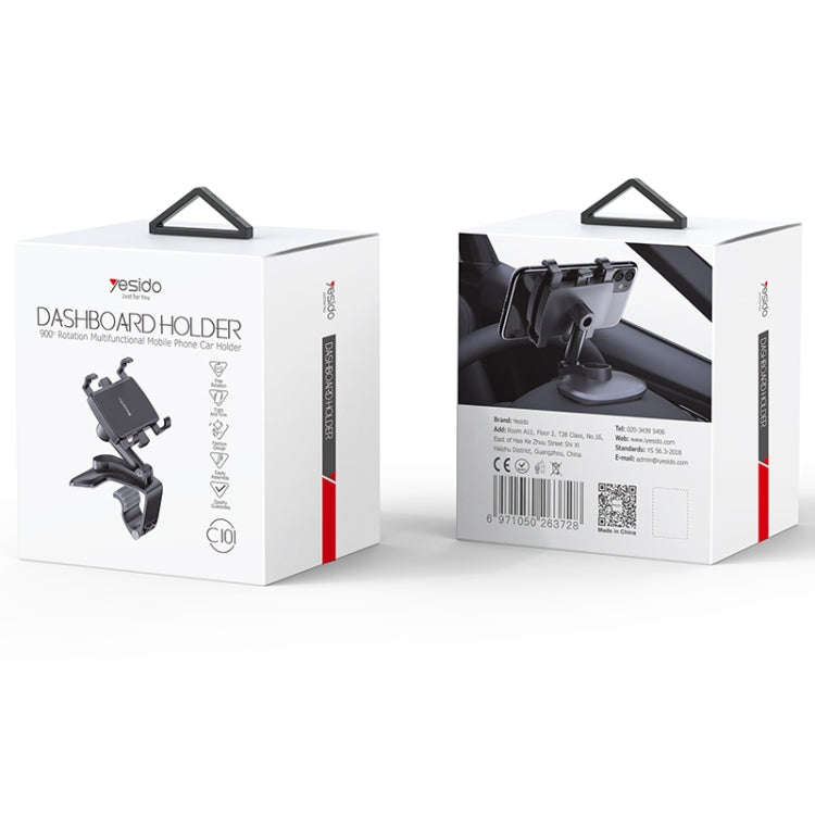Yesido C101 Car Multifunctional Dashboard Mobile Phone Holder(Black)