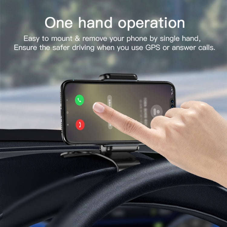 Yesido C103 Car Dashboard Snap-On Mobile Phone Navigation Holder(Black)