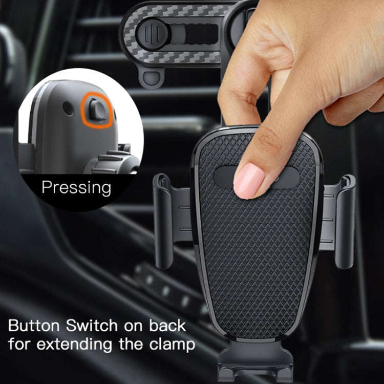 Yesido C105 Car Air Outlet Dual Clip Mobile Phone Navigation Holder(Black)