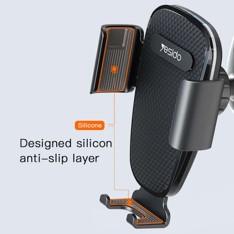 Yesido C105 Car Air Outlet Dual Clip Mobile Phone Navigation Holder(Black)
