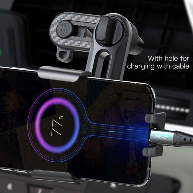 Yesido C105 Car Air Outlet Dual Clip Mobile Phone Navigation Holder(Black)