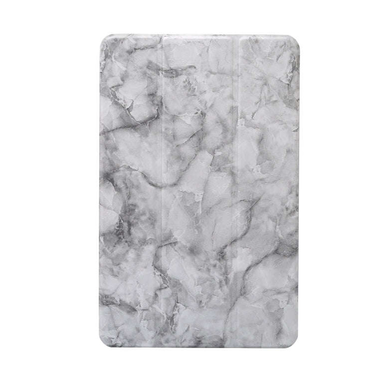 For Huawei MatePad 10.4 inch (2020) Marble Texture Pattern Horizontal Flip Leather Case, with Thr...