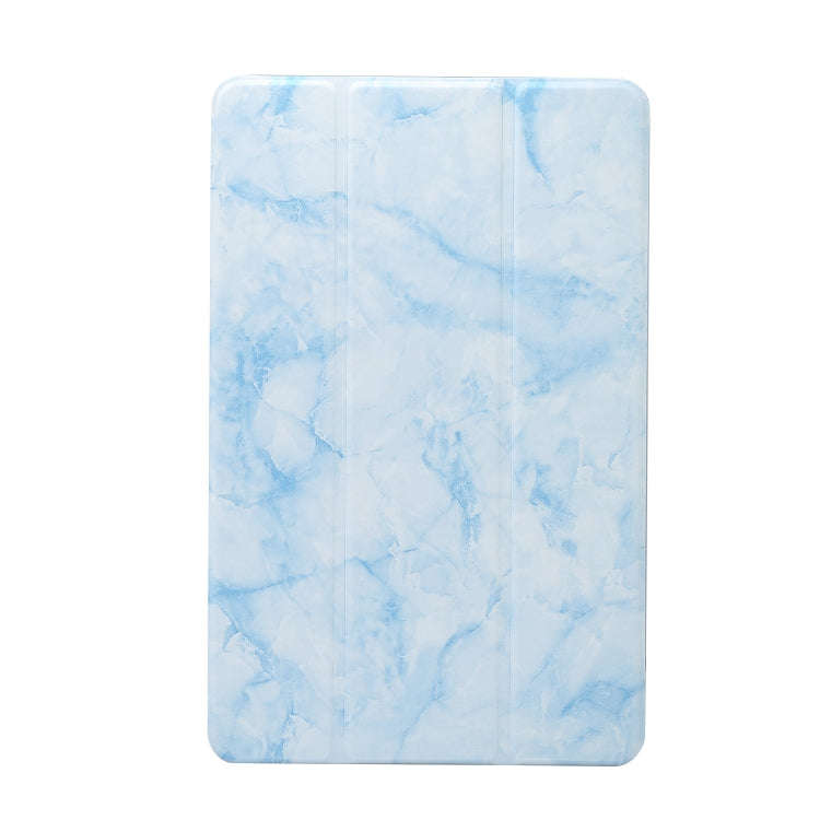 For Huawei MatePad 10.4 inch (2020) Marble Texture Pattern Horizontal Flip Leather Case, with Thr...