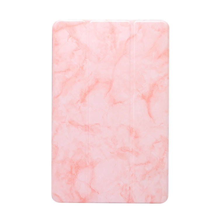 For Huawei MatePad 10.4 inch (2020) Marble Texture Pattern Horizontal Flip Leather Case, with Thr...