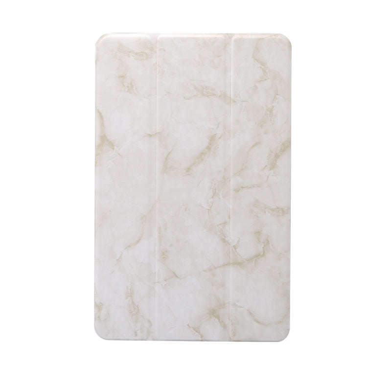 For Huawei MatePad 10.4 inch (2020) Marble Texture Pattern Horizontal Flip Leather Case, with Thr...
