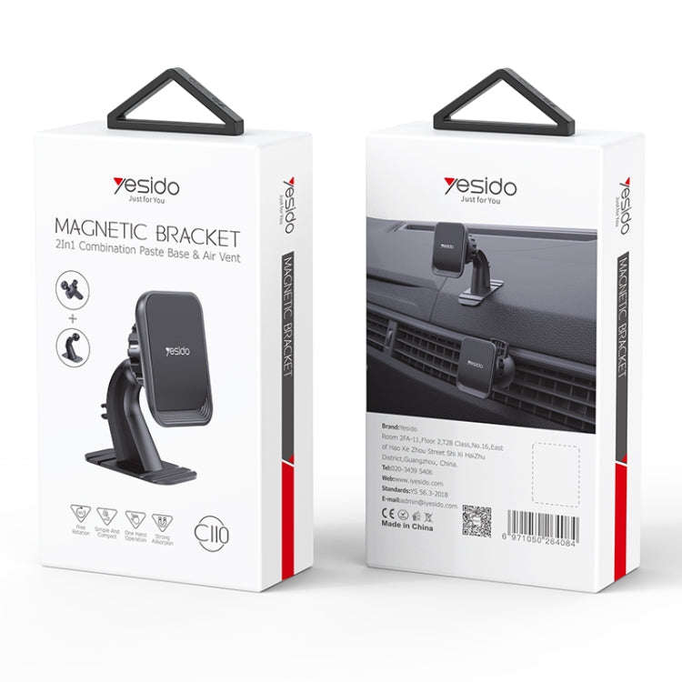 Yesido C110 Car Center Console Paste Magsafe Magnetic Phone Bracket(Black)