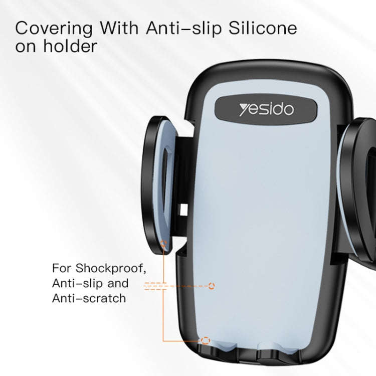 Yesido C112 Universal Car Water Cup Holder Telescopic Hose Phone Holder(Black)