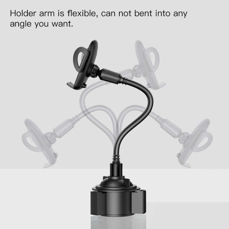 Yesido C112 Universal Car Water Cup Holder Telescopic Hose Phone Holder(Black)