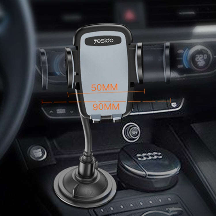 Yesido C112 Universal Car Water Cup Holder Telescopic Hose Phone Holder(Black)