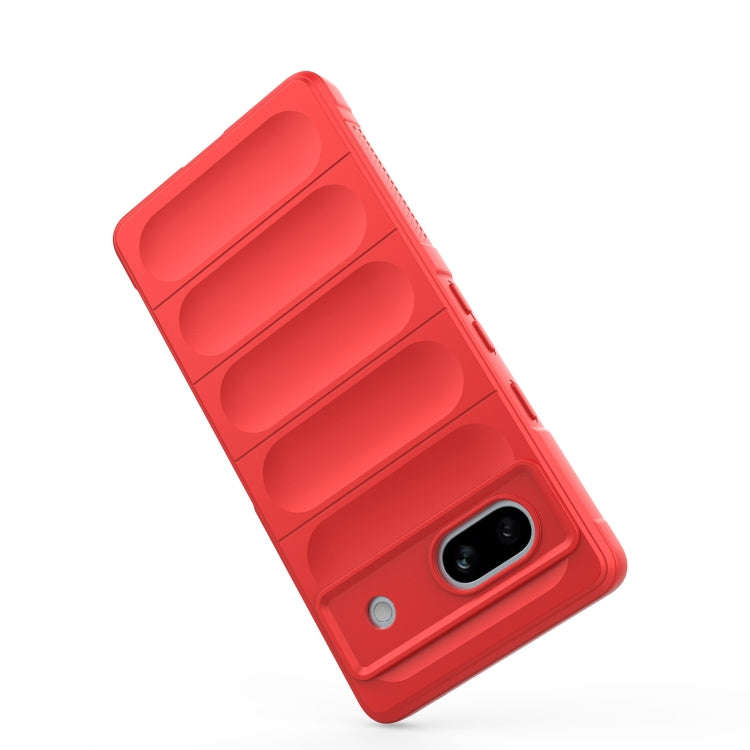 For Google Pixel 7a Magic Shield TPU + Flannel Phone Case(Wine Red)