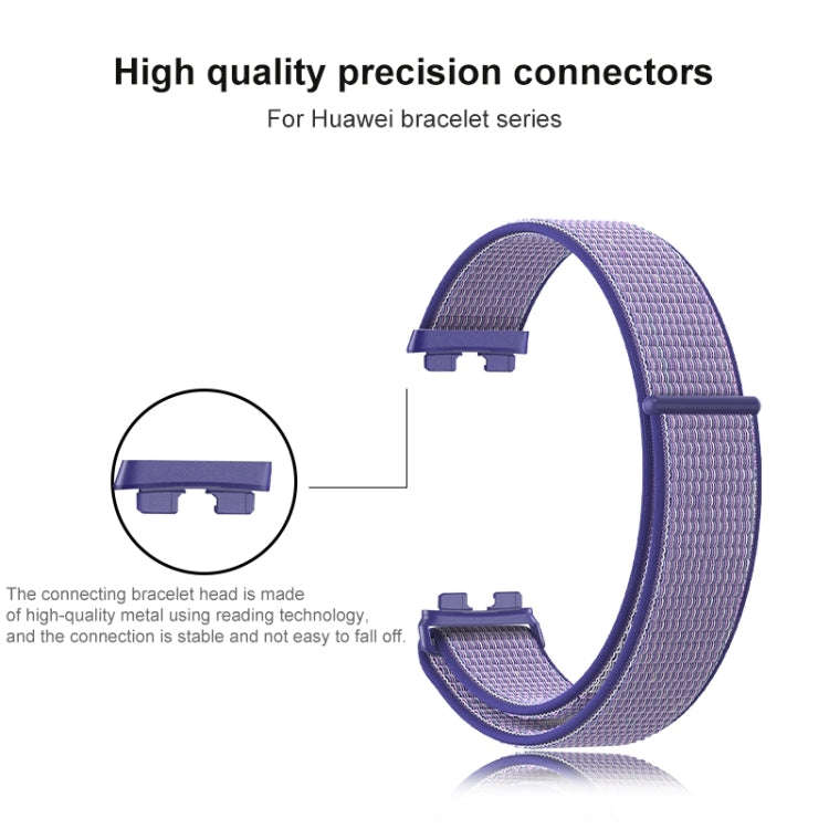 For Huawei Band 8 16mm Woven Nylon Loop Watch Band(Red Black)