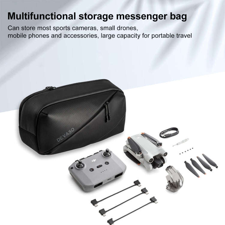 STARTRC Portable Shoulder Waterproof Drone Bag For DJI OM6 / Mini 3 / Mini 3 Pro / Mini 2(Black)