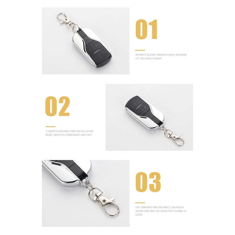 433MHz Copy Code 2pcs For Maserati Four-button Anti-theft Alarm Wireless Key Remote Control