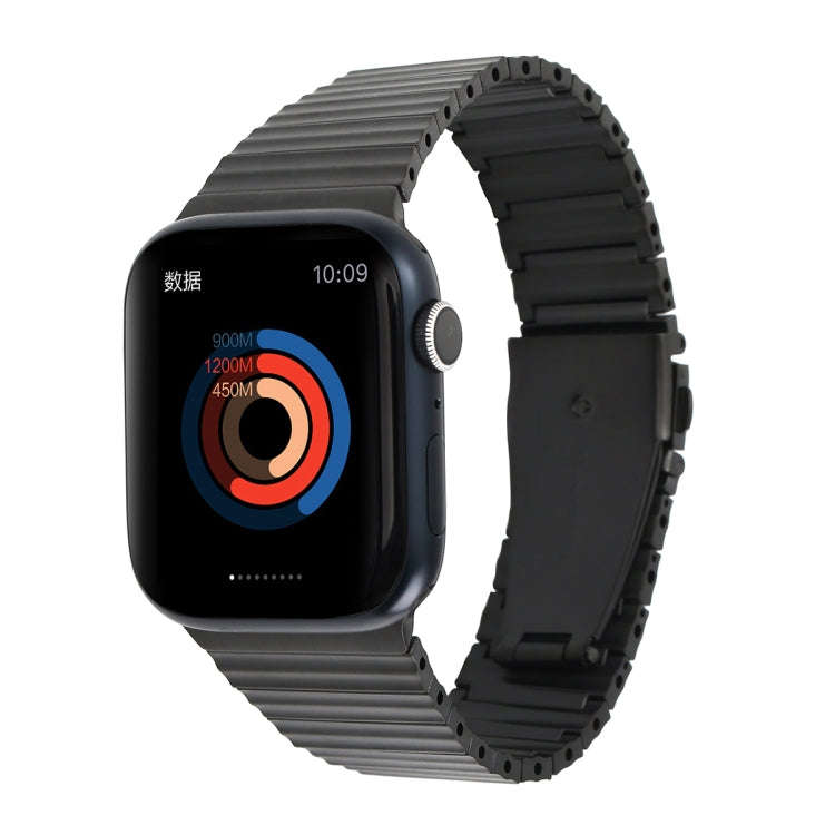 Ocean Metal Replacement Watch Band For Apple Watch SE 2023 44mm(Black)