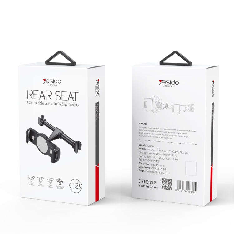Yesido C29 Car Rear Seat Tablet Holder(Black)
