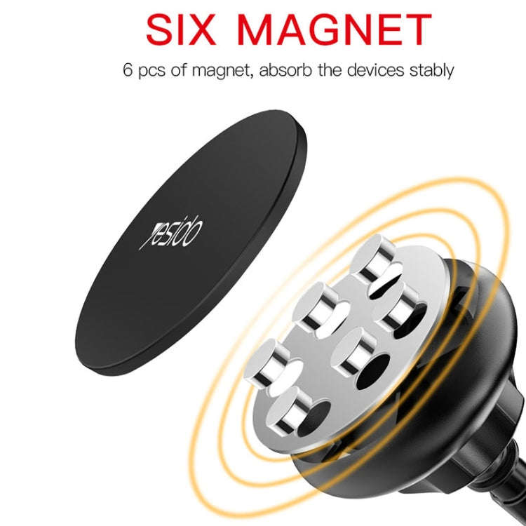 Yesido C41 Car Windshield Telescopic Suction Cup Magnetic Phone Holder(Black)