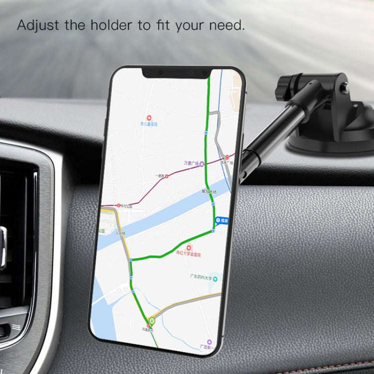Yesido C41 Car Windshield Telescopic Suction Cup Magnetic Phone Holder(Black)