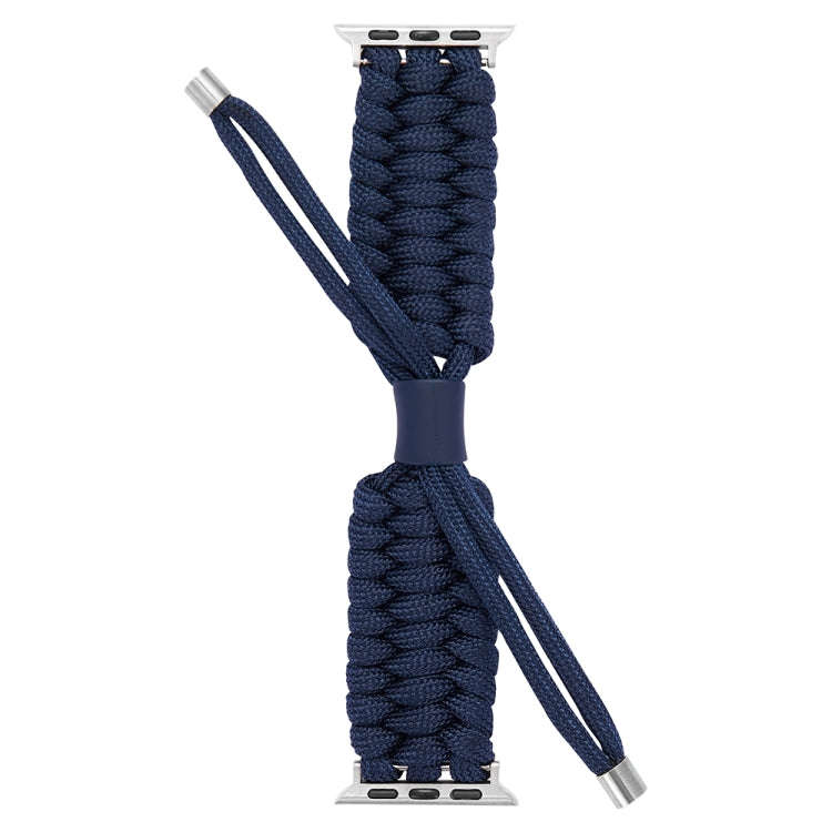 Stretch Plain Silicone Bean Watch Band For Apple Watch SE 2023 44mm(Navy Blue)