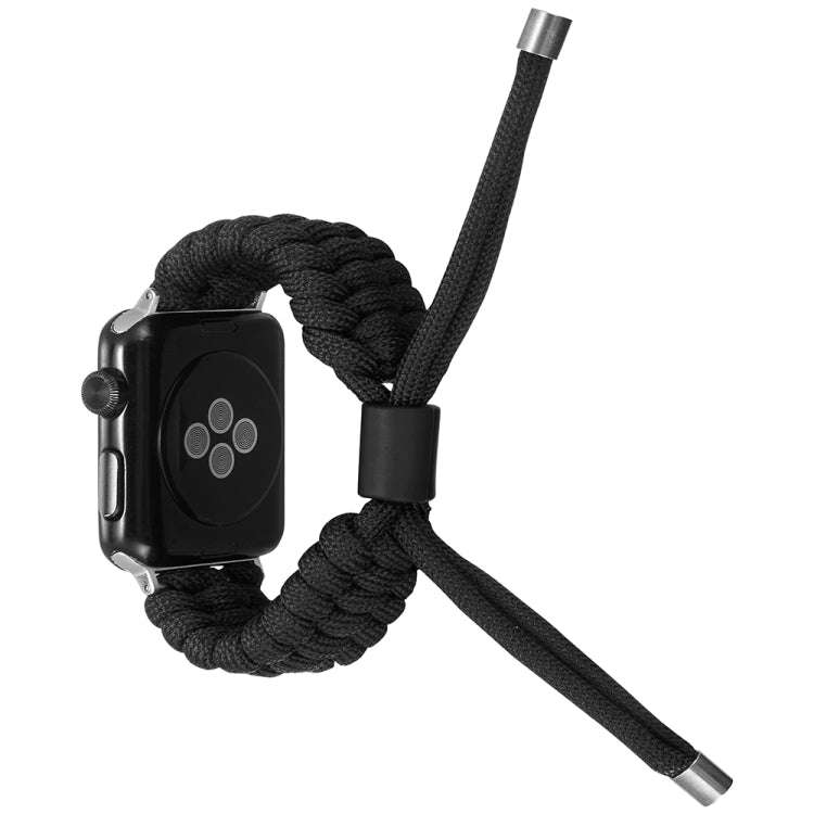 Stretch Plain Silicone Bean Watch Band For Apple Watch SE 2023 44mm(Black)
