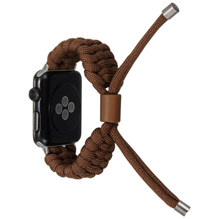 Stretch Plain Silicone Bean Watch Band For Apple Watch 9 45mm(Coffee Brown)