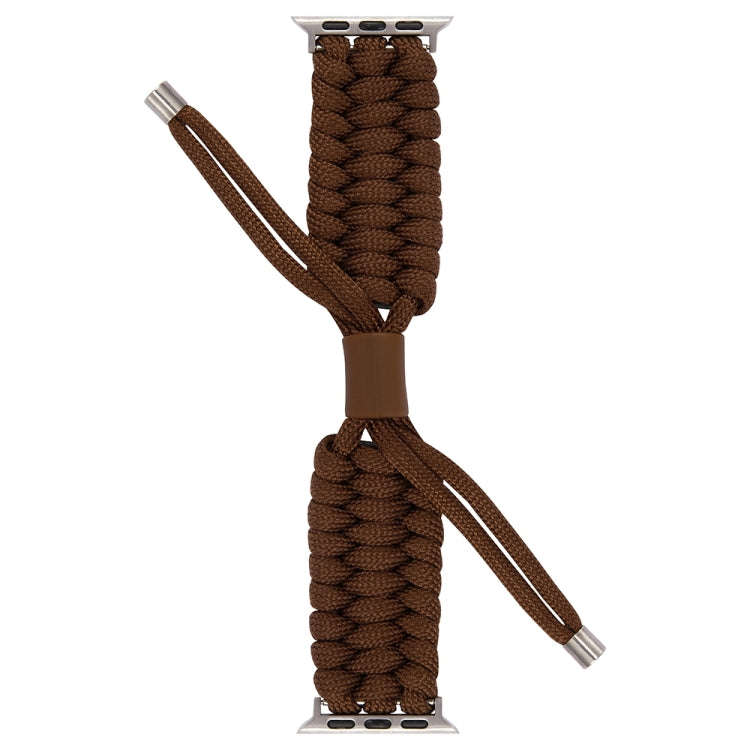 Stretch Plain Silicone Bean Watch Band For Apple Watch 9 45mm(Coffee Brown)