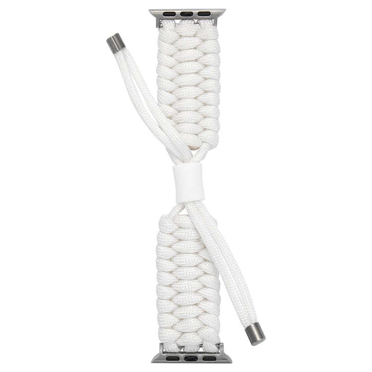 Stretch Plain Silicone Bean Watch Band For Apple Watch 9 41mm(White)