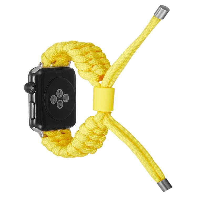 Stretch Plain Silicone Bean Watch Band For Apple Watch 9 41mm(Yellow)