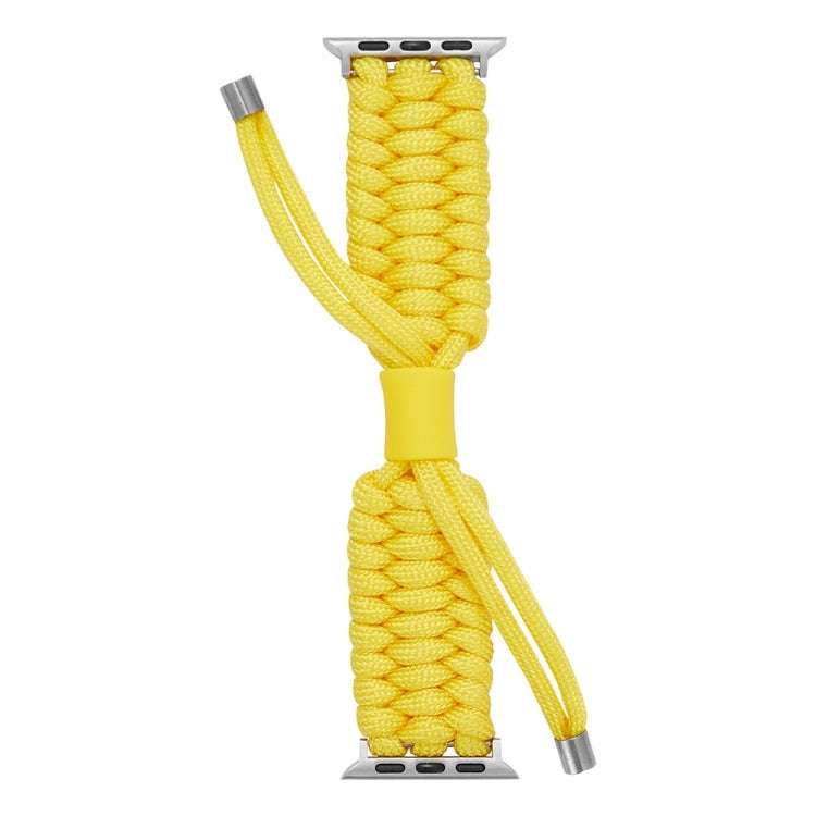 Stretch Plain Silicone Bean Watch Band For Apple Watch 9 41mm(Yellow)